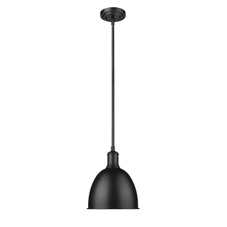 Z-Lite Sawyer 1 Light Pendant, Matte Black 4500P8-MB